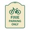 Signmission Designer Series Fixie Parking Only, Tan & Green Heavy-Gauge Alum Sign, 18" L, 24" H, TG-1824-23965 A-DES-TG-1824-23965 - alternate 1